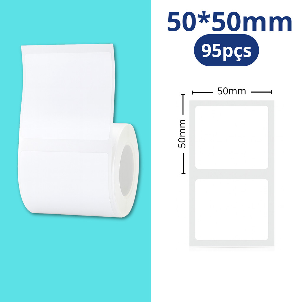 Rolo de Etiqueta 50x50mm p/ Niimbot B1/B21 B31 (150pcs )