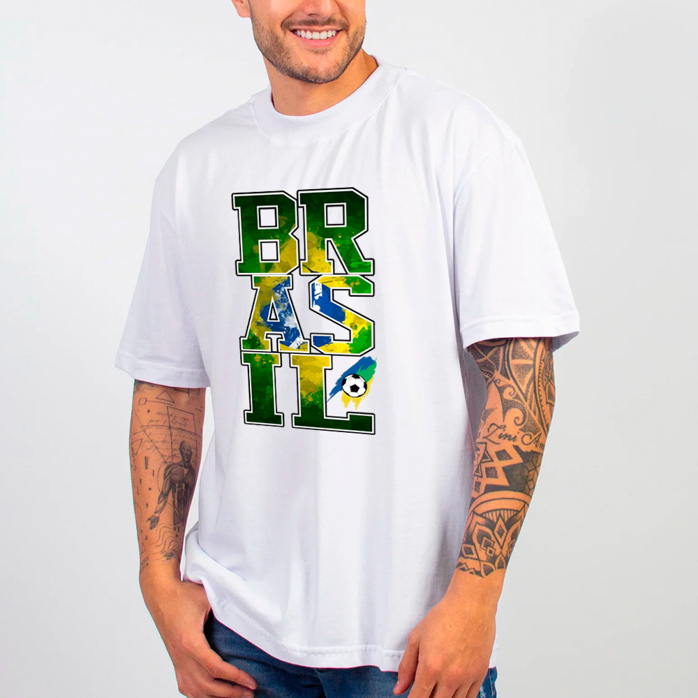 Camiseta Masculina Brasil Copa do Mundo 2026 Estilo Feminina Torcedor Casual Envio Imediato