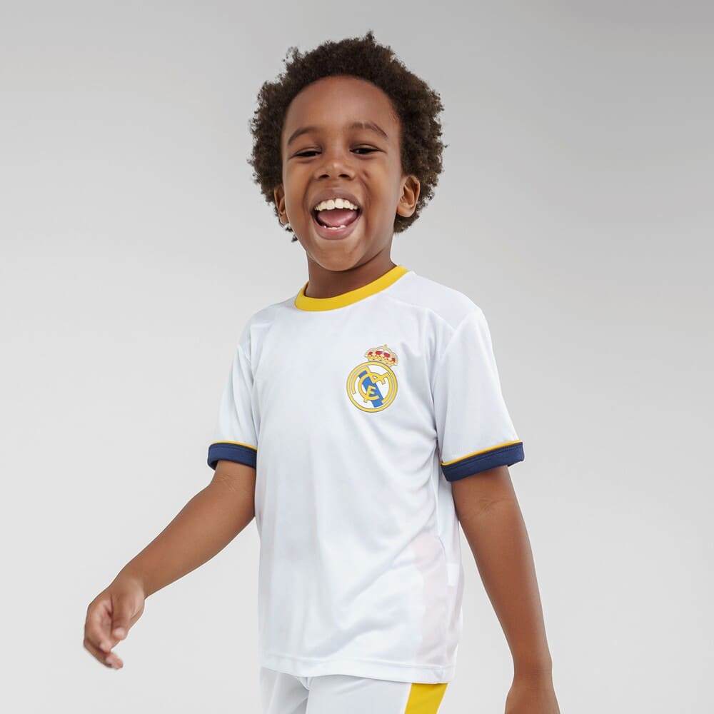 Camiseta Real Madrid Coroa Infantil Branca em Oferta na Shopee