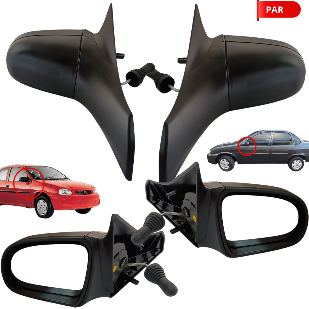 Par Retrovisor Corsa Wind Classic 93 94 95 96 97 98 A 12 C/c Espelho Lado Direito e Esquerdo