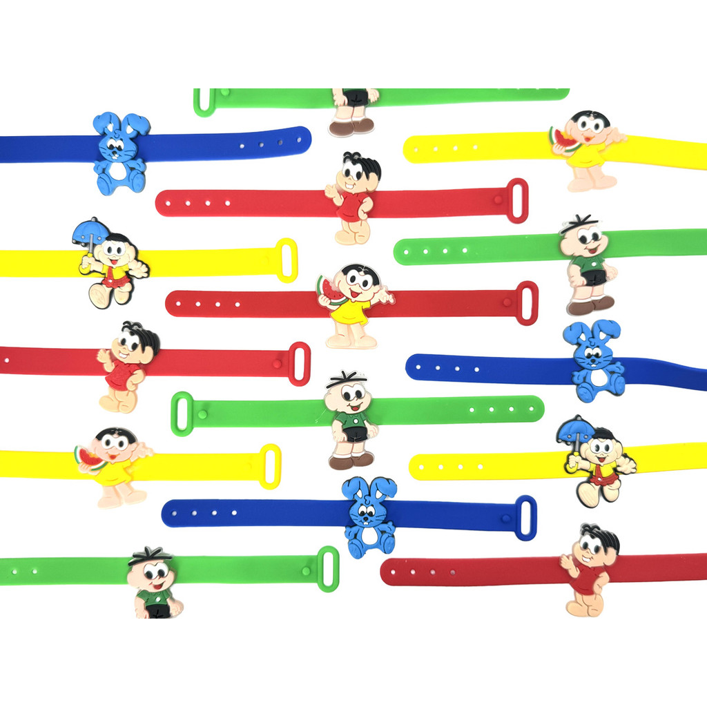 Pulseira Turma Da Monica 10un Lembrancinha Tema Festa ajustável