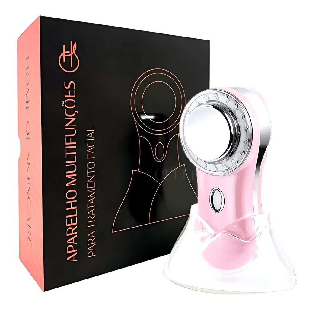 Massageador Facial Aparelho Multifunções Limpeza De Pele S1007