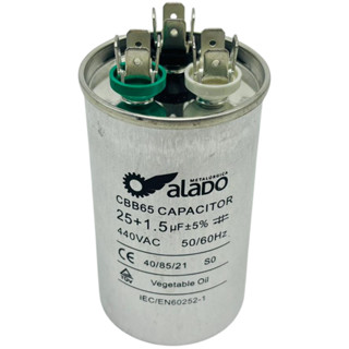 Capacitor Duplo 25+1,5uf 440Vac Para Ar-Condicionado Metal em Oferta na Shopee