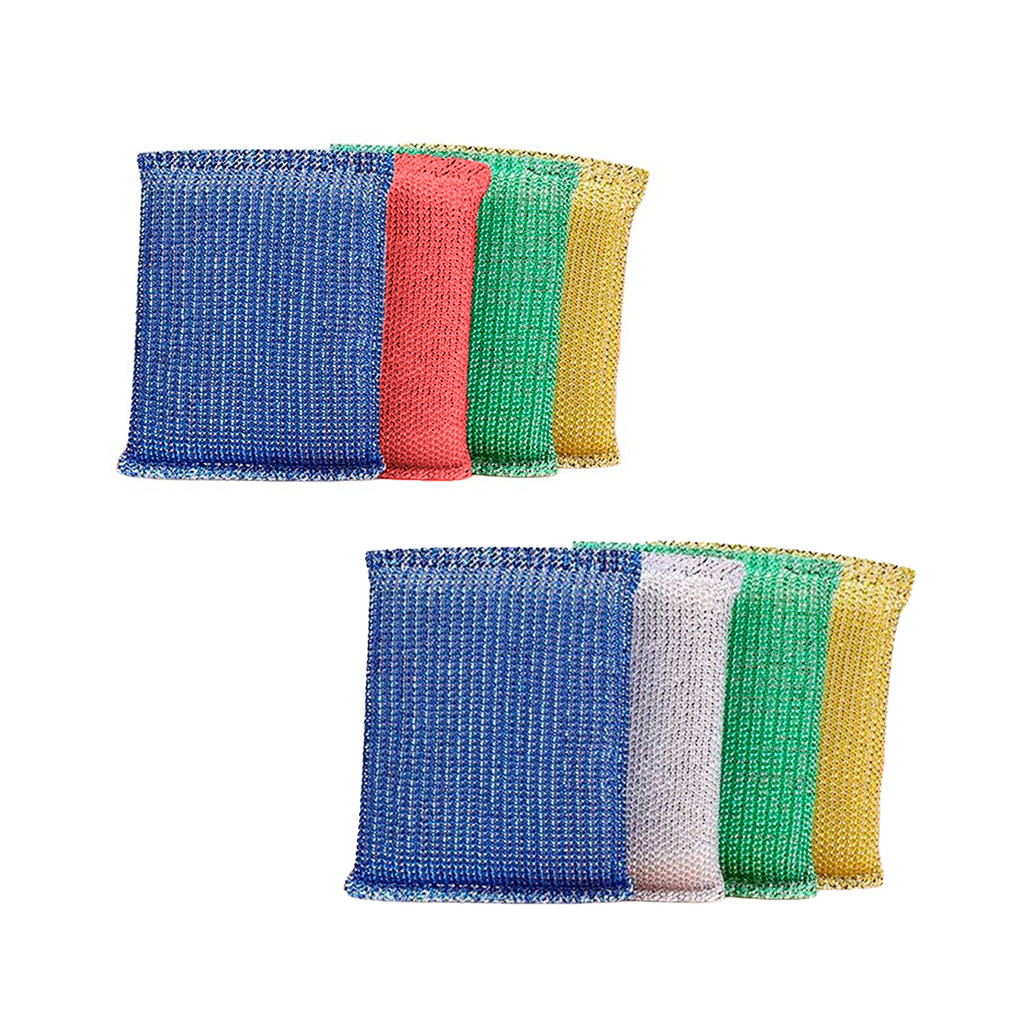 Kit 8 Almofada Alumínio Cozinha multiuso Grelha Panela Casa churrasqueira Esponja Limpeza Assadeira