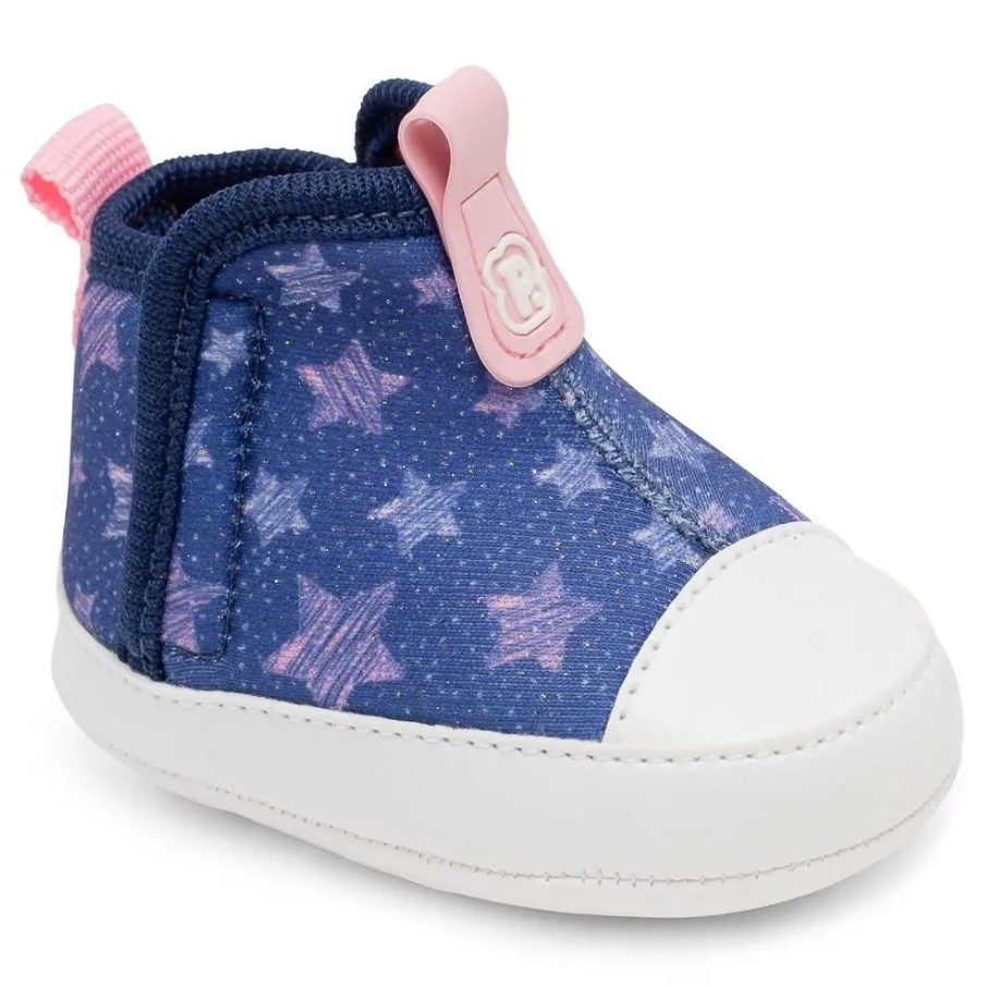 BOTA / TENIS INFANTIL PIMPOLHO 0016727C MARINHO / ROSA - 01 AO 04