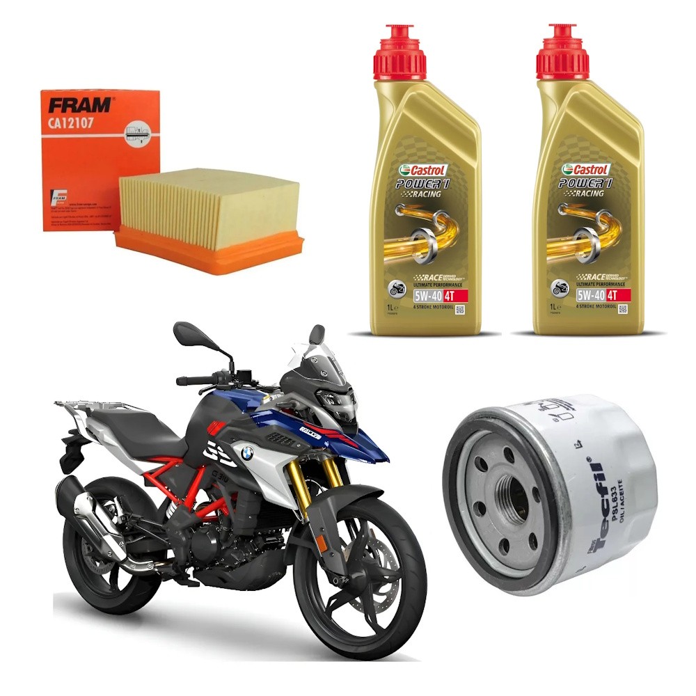 Kit troca de óleo Castrol Power 5w40 Bmw G 310 Gs G310 310gs Psl633 Ca12107