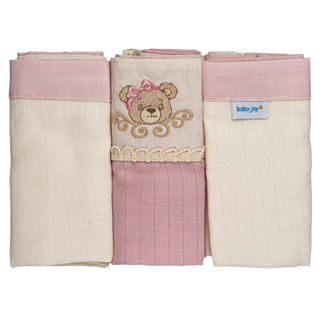 Fralda de Pano para Bebê 68 cm x 70 cm 3 Unidades Baby Joy em Oferta na Shopee