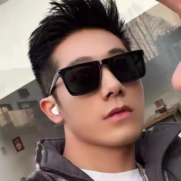 oculos de sol masculino Versão coreana masculino Casual pára-sol óculos de sol moda Retro quadrado óculos de sol Tik Tok
