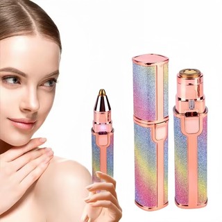 Depilador Facial Feminino Estilo Batom, Aparador 2 em 1 para Rosto e Sobrancelha