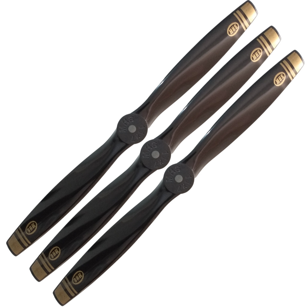 3 Hélice Mhs Fly 11/7 Glow Para Aeromodelo Com Motor 2 tempos .55 A .60 ASP - O.S. - Evolution-Saito