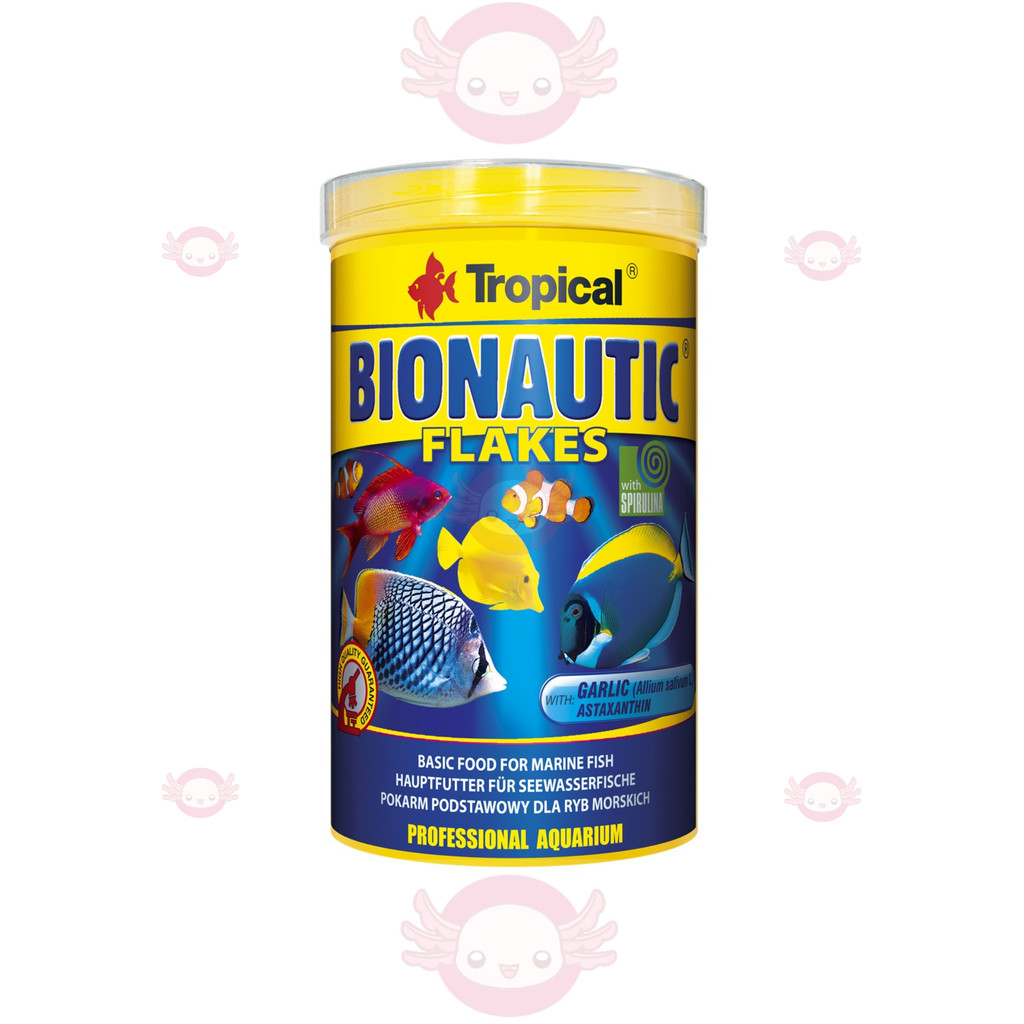 Ração Tropical Bionautic Flakes 20g - Flocos para peixes Marinhos