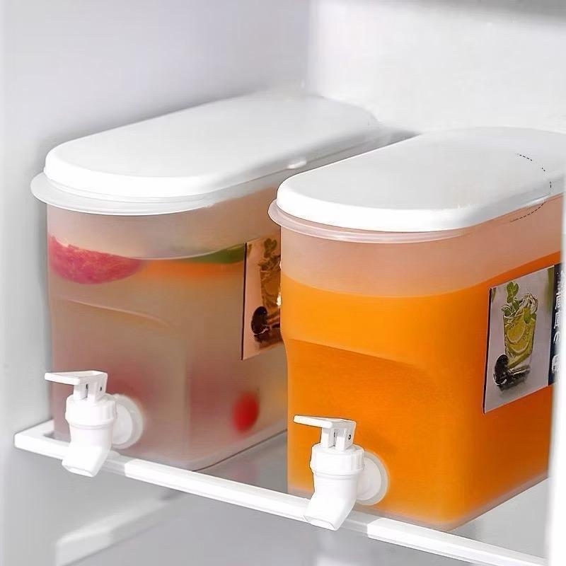 3.5L Suqueira Plastica com tampa para Geladeira Com torneira capacidade 3,5litros para agua saborizada