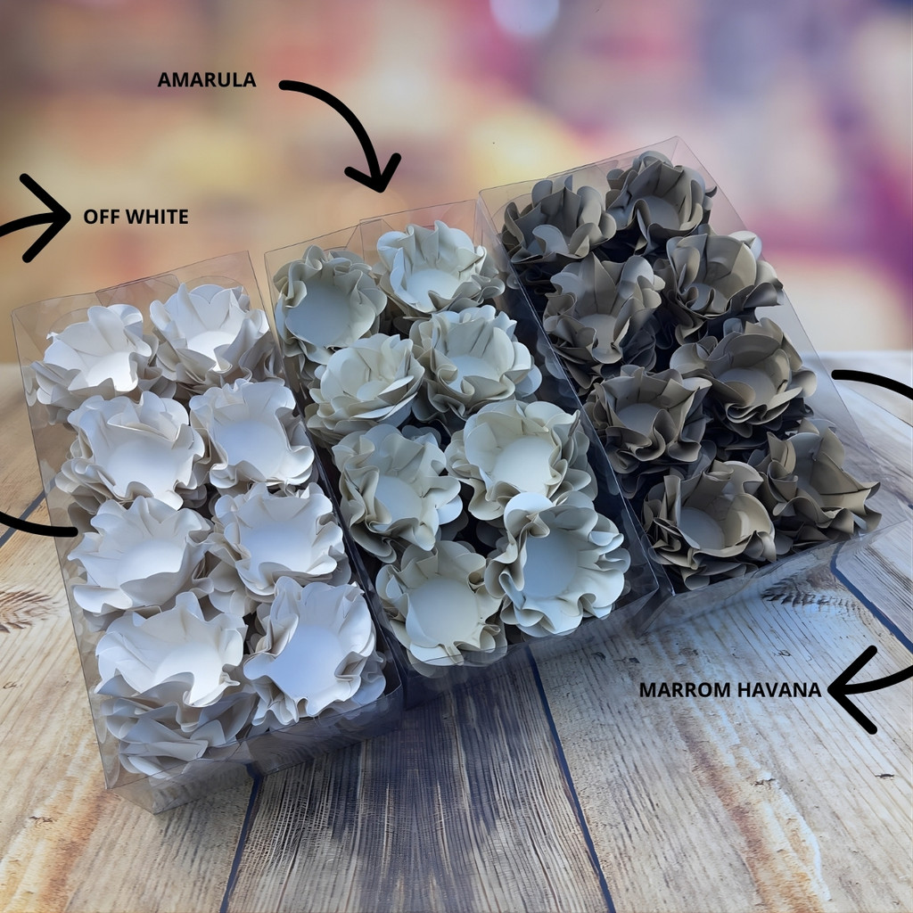 KIT 120 FORMINHAS PARA DOCES FINOS OFF WHITE + AMARULA+ HAVANA ( KIT02 ) em Oferta na Shopee