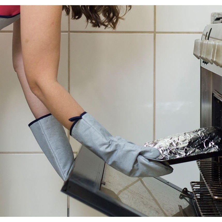 kit 2 Luva térmica Cozinha Forno  Cano Longo quente frio em Oferta na Shopee