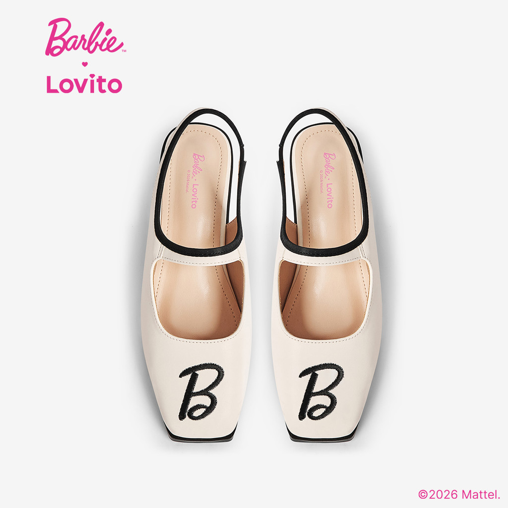 Barbie™ X Lovito Sapatos Baixos Minimalistas Elegantes para Mulheres LB1AD011 em Oferta na Shopee