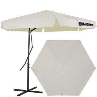 Ombrelone Suspenso Bege Erb Máquinas Cobertura 3 Metros FPS60 Poliéster Estrutura em Aço em Oferta na Shopee