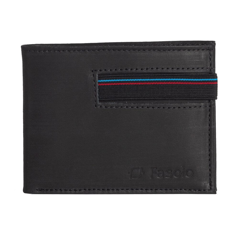 Carteira Masculina Fasolo com Elástico K653082 Preto