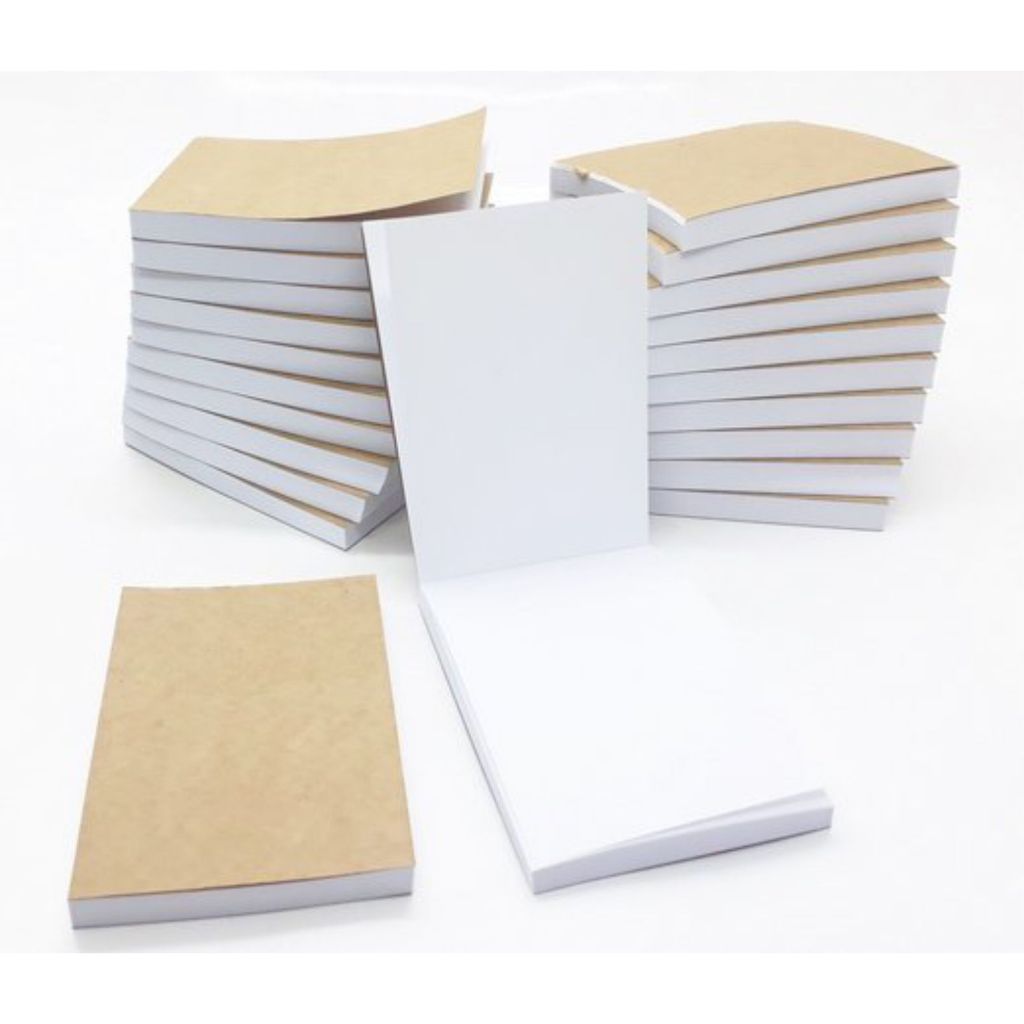 50 Blocos  grande rascunho em branco Sem Pauta,  Medida 15x21 cm - (50 folhas por bloco)