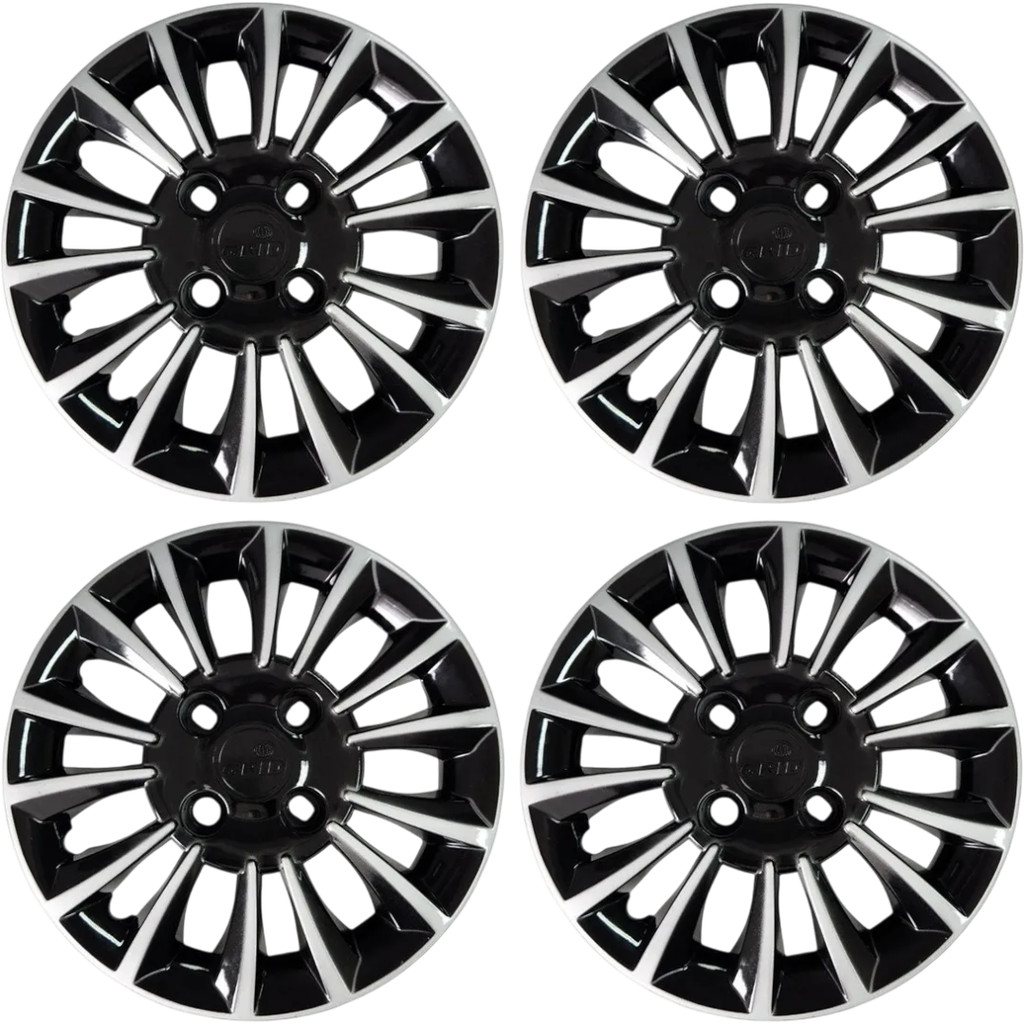 Kit 04 Calotas Emblemas Fiat Uno Siena Palio Aro 13 2004 2005 2006 2007 2008 2009 2010 2011