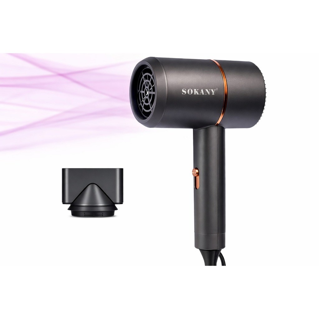 Secador Cabelo Portátil  Preto 110v ou 220v Alternância Entre Ar Quente 1200w