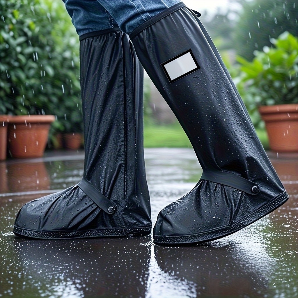 Bota Galocha Impermeável com Zíper Unissex para Chuva | Cobre Sapato Antiderrapante em Oferta na Shopee