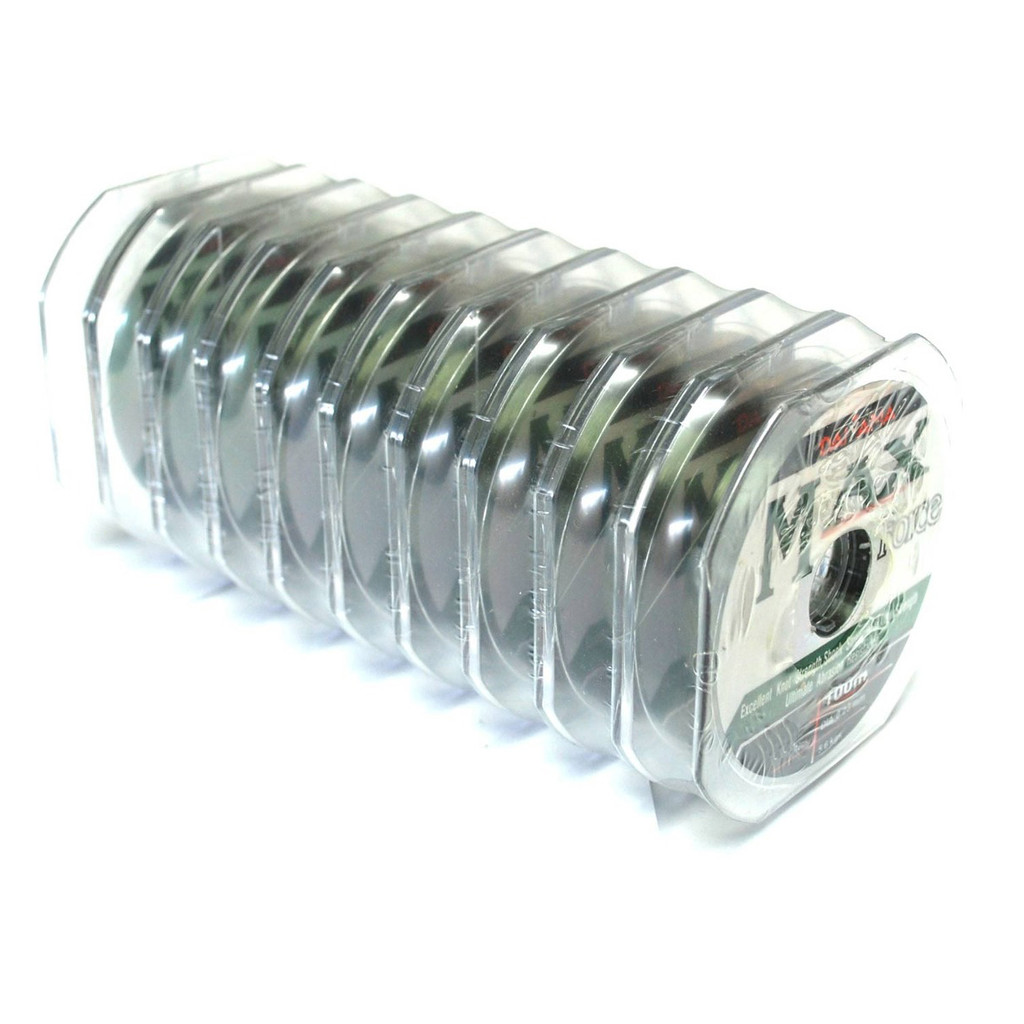 Linha de Pesca Monofilamento Caixa 1000m Maruri Max Force 0,21 a 0,92 Verde Linha Nylon Pescaria
