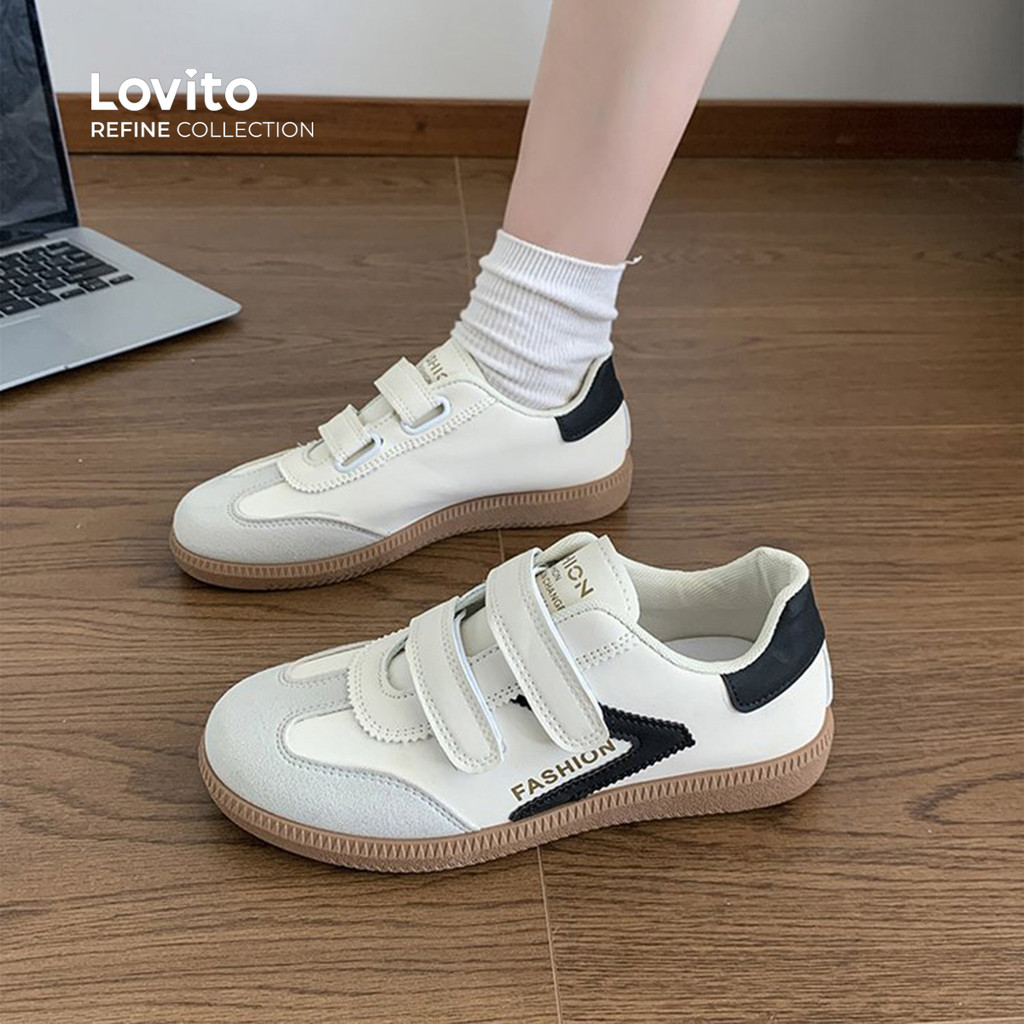 (Lovito Refine) Tênis Casual Colorblock para Mulheres LR28E023 em Oferta na Shopee