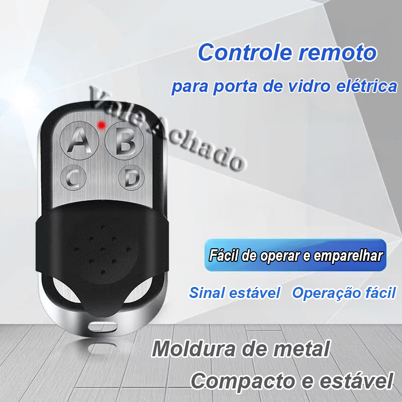 Controle Remoto Universal Para Portão De Garagem Eletrônico Elétrico Com Chaveiro 433mhz 4 Botões