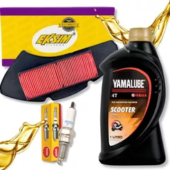 Kit Revisão Nmax 160 Até 2020 Yamalube Scooter 10w40 Filtro de Ar E Vela Ngk