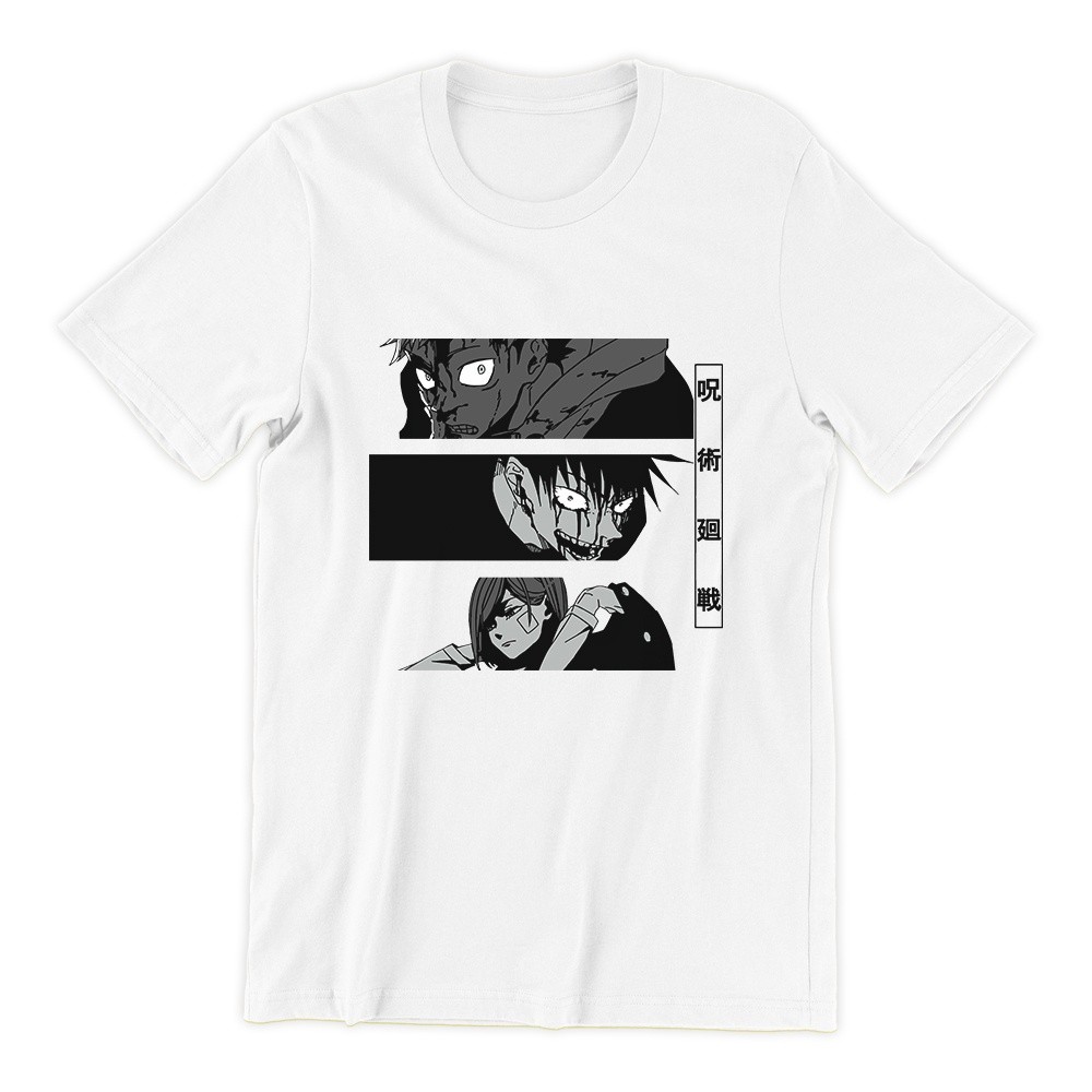 Camiseta Basica Camisa Jujutsu Kaisen Personagens Feitiços Anime Unissex -MAYYN.