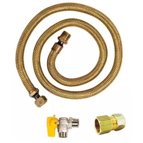 Kit Mangueira 2m + Registro + Adaptador Cooktop Dako