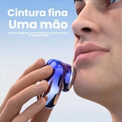 Barbeador Elétrico Portátil à Prova d’Água – Compacto, Recarga Rápida USB-C e Seguro