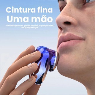 Barbeador Elétrico Portátil à Prova d’Água – Compacto, Recarga Rápida USB-C e Seguro