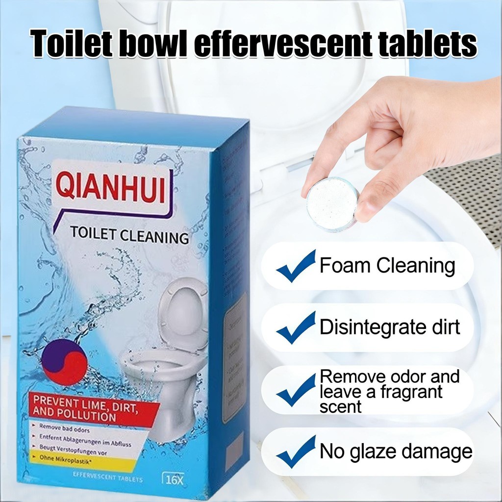 Pastilhas Efervescentes para Vaso Sanitário com Limpeza Profunda e Desinfetante Remove Manchas e Odores, em Oferta na Shopee