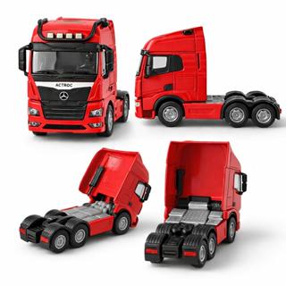 Miniatura Caminhão Mercedes-Benz Actros Trucado 1:50 Diecast com Som e Luz | Cabine Basculante | Fricção | Colecionável em Oferta na Shopee
