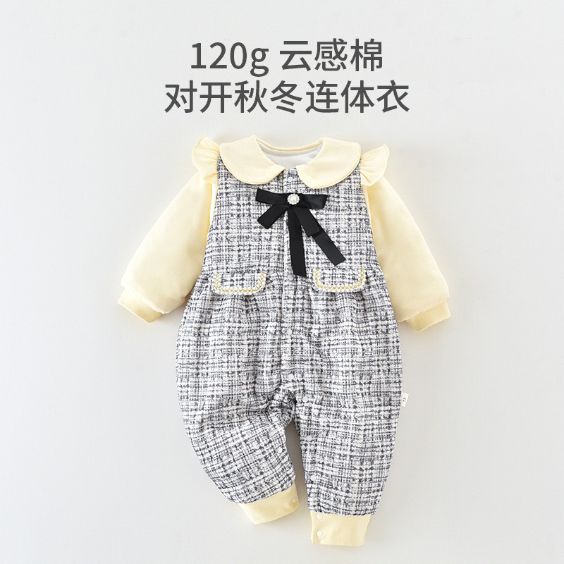 Bebê roupas de bebê outono inverno roupas do bebê menina macacão da criança mais veludo princesa Super bonito macacão in