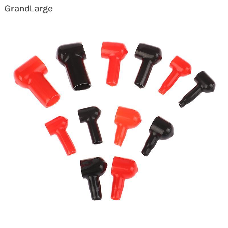 [GrandLarge] 2 Pcs Tampa Isolante Do terminal Da Bateria Cabeça Pilha Pólo Positivo E Negativo Coluna De Fixação Manga P