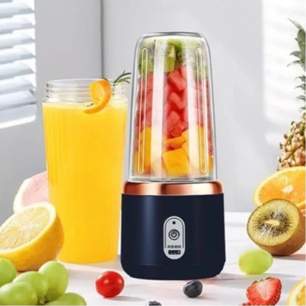 Mini Liquidificador Mixer Processador Portátil Casa Camping Carro Recarregável 2 Copos Bivolt ELETROX