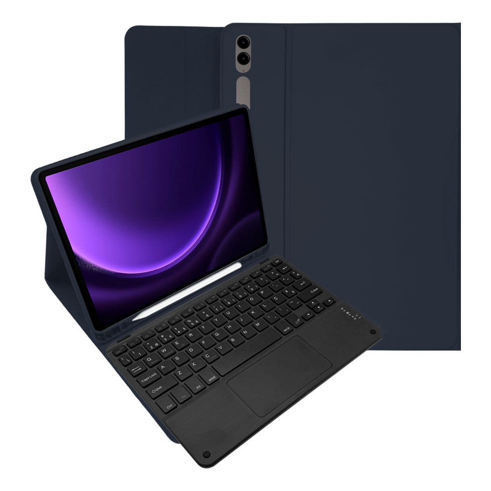 Capa magnético e trackpad teclado para Samsung Galaxy Tab S9 Plus/S9 FE Plus 12.4ºpolegada Suporte Caneta