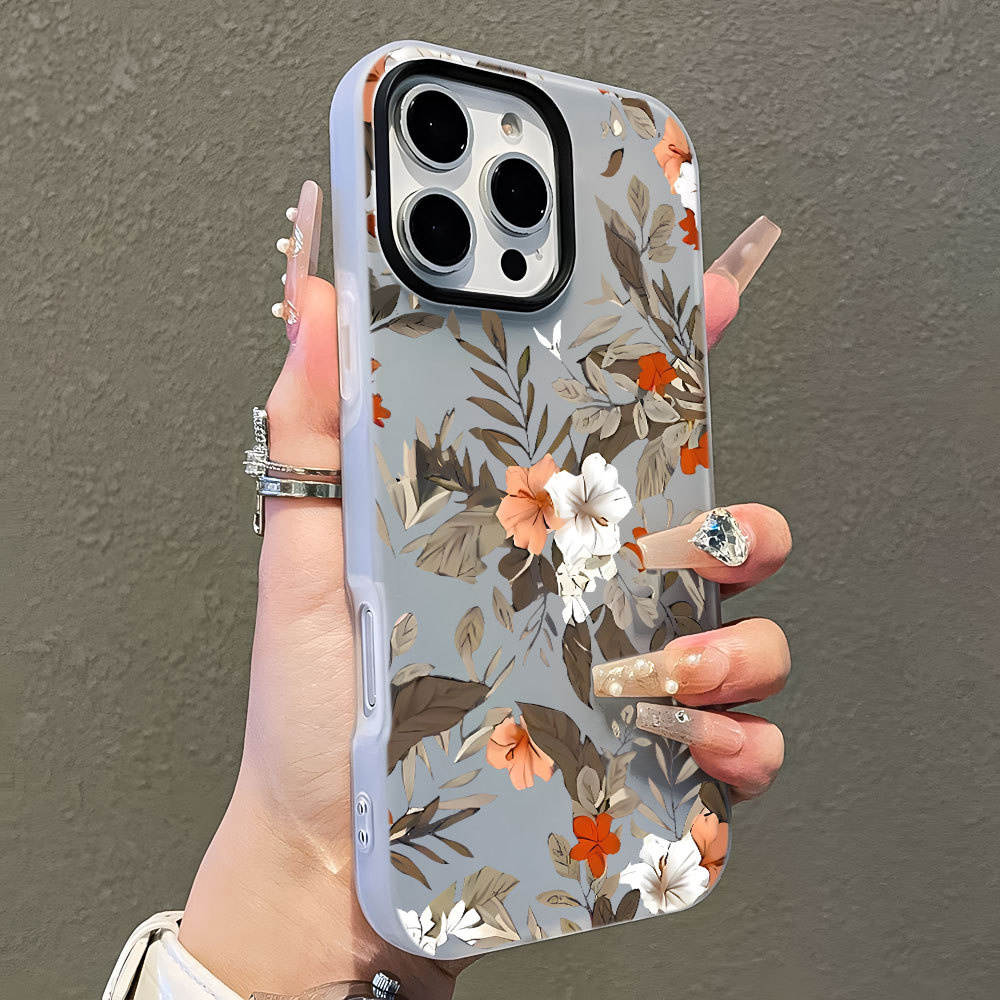 Floral Vintage Cinza Capa Capinha Para Samsung A50S A51 A52 A54 A55 A56 A72 M34 S20 S21 S23 FE S22 S25 S24 Plus Ultra