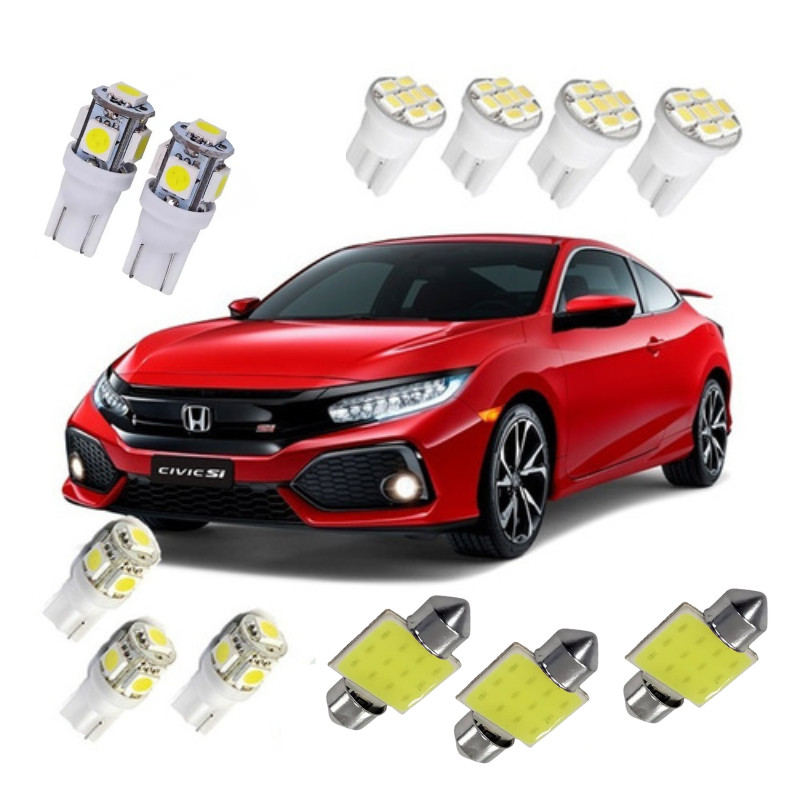 Kit Lâmpadas Led Honda New Civic G10 2017 2018 Placa Teto Ré Civic