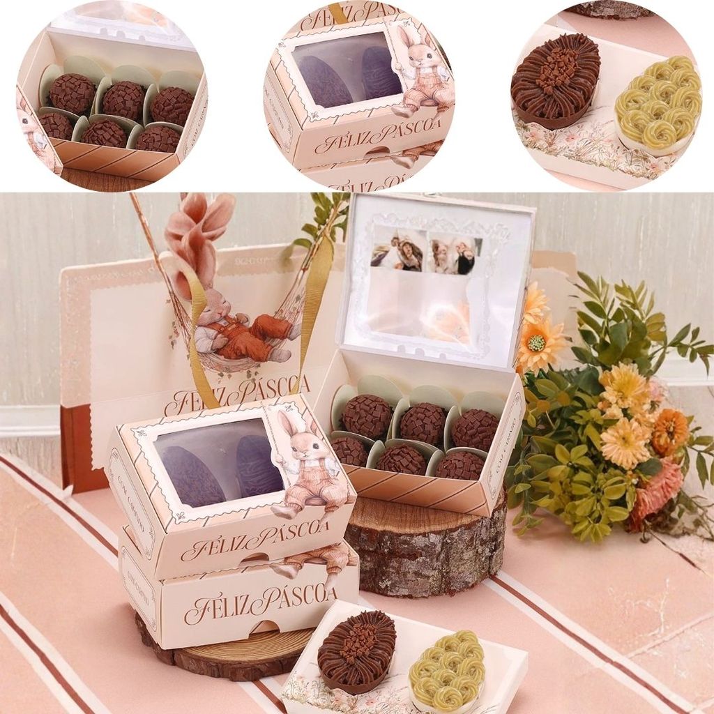 10 CAIXA P/ 6 DOCES PÁSCOA OU 2 OVOS 50G ACOLHER 5483 ( PASCOA JANGO 2026 )