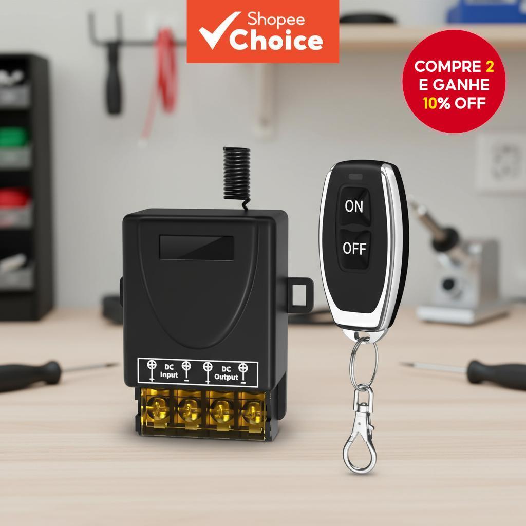 Interruptor sem fio de ligar/desligar remoto DC12V24V30A1 para luzes de motocicleta, luzes de carro e bomba de água