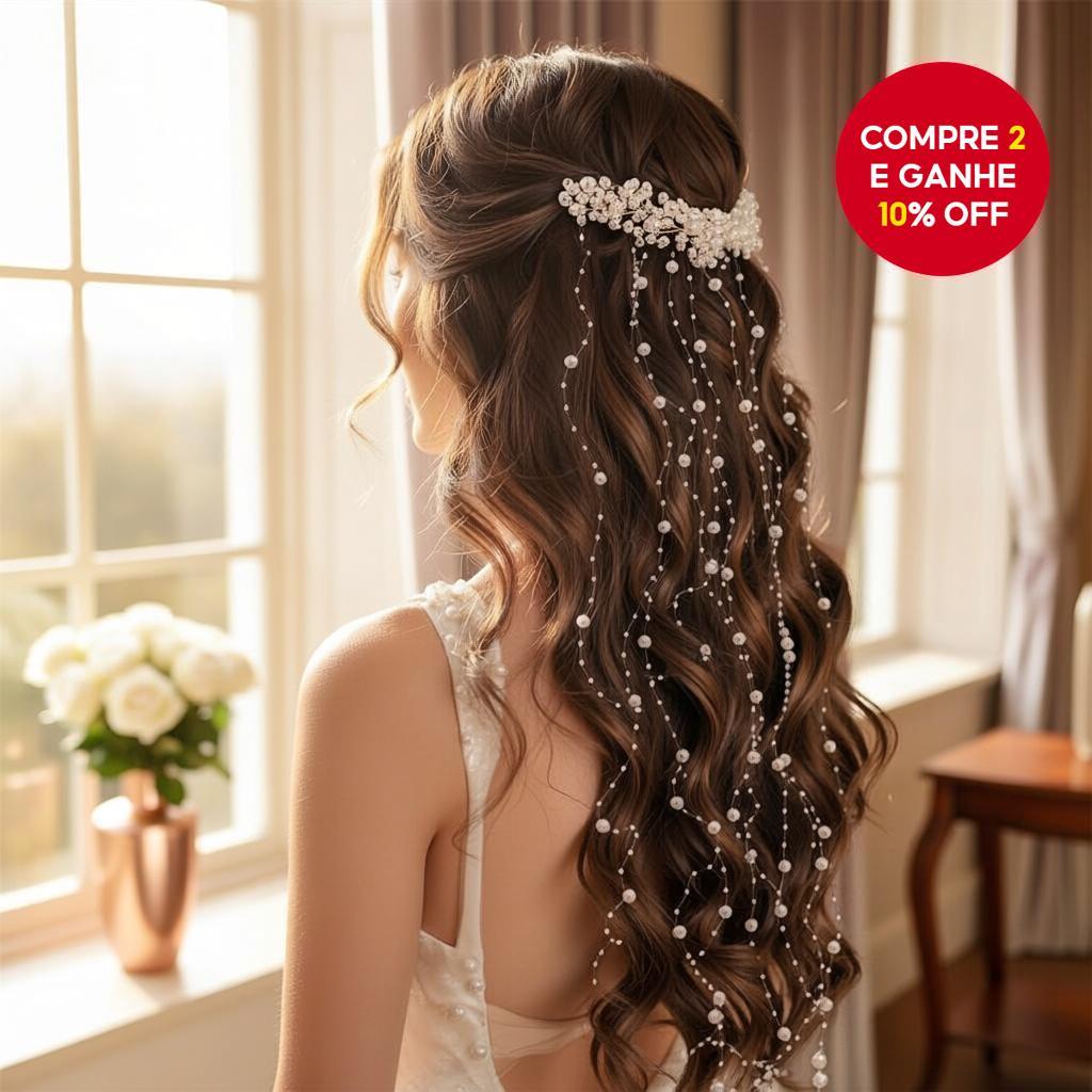Joias de Cabelo com Pérolas para Noivas | Tiara de Pérolas | Presilhas de Cabelo com Pérolas para Casamento | em Oferta na Shopee