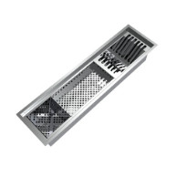 Calha Úmida Gourmet Canal Organizador Escorredor Inox 90cm