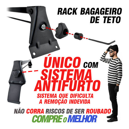 Rack Teto Uno Vivace 2011 12 13 14 15 16 17 18 19 20 A 2021 — imagem 2 de 2