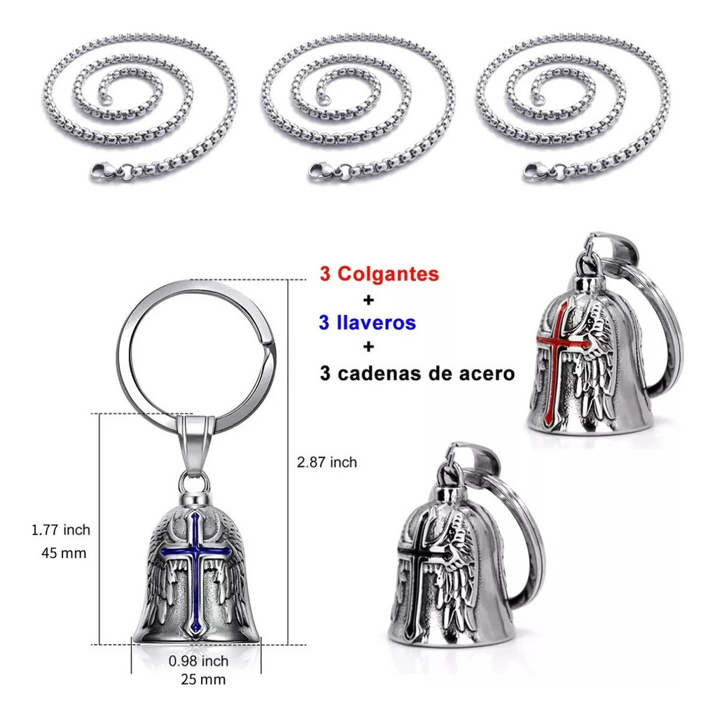 Kit 3 Sino Guardião Durável E Resistente À Corrosão , Sinos De Motocicleta Para Ampla Aplicação , Acessórios