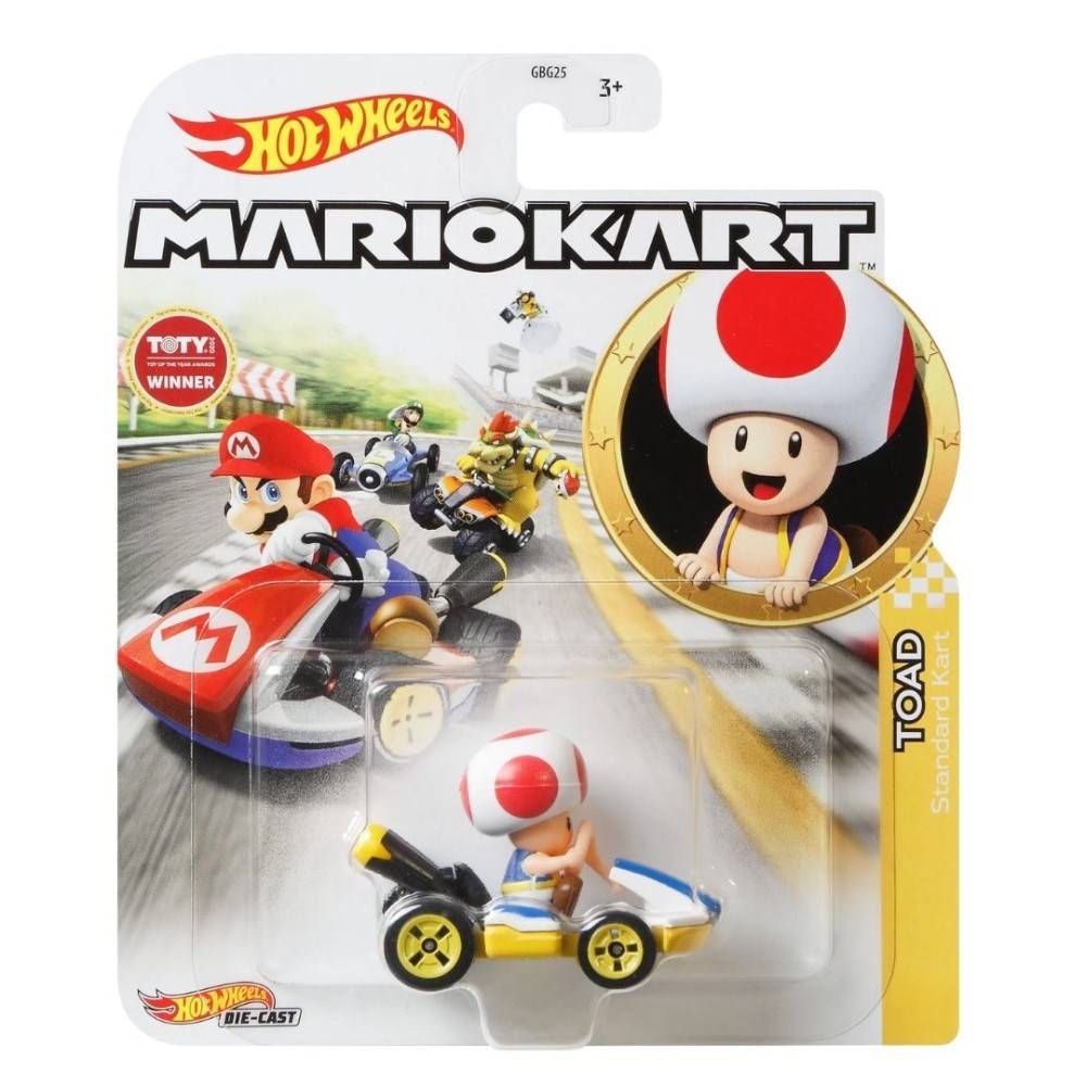 Carrinho Toad Cogumelo Mario Kart Nintendo 1:64