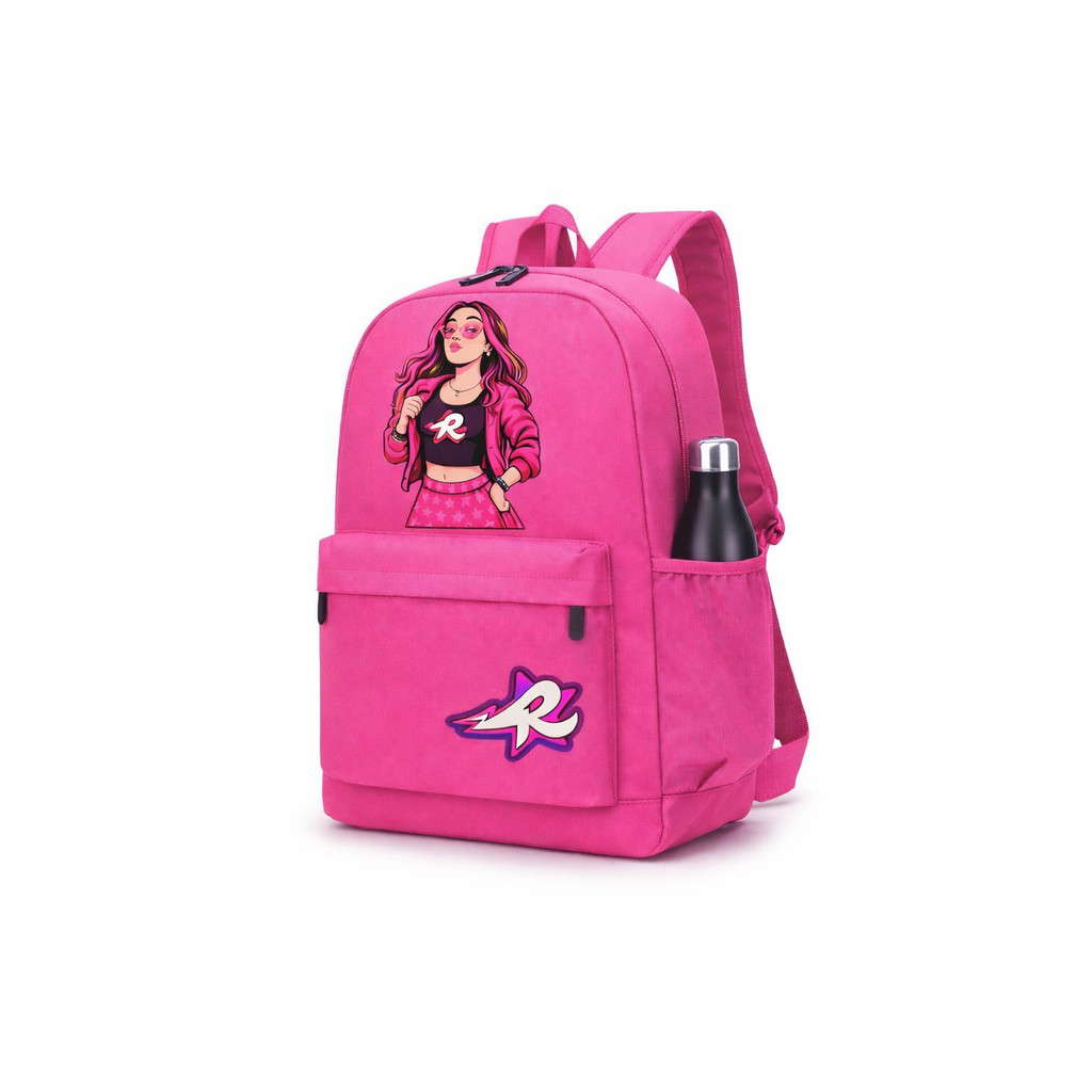 Mochila Escolar Grande 42cm Emily Vick Nylon Resistente em Oferta na Shopee