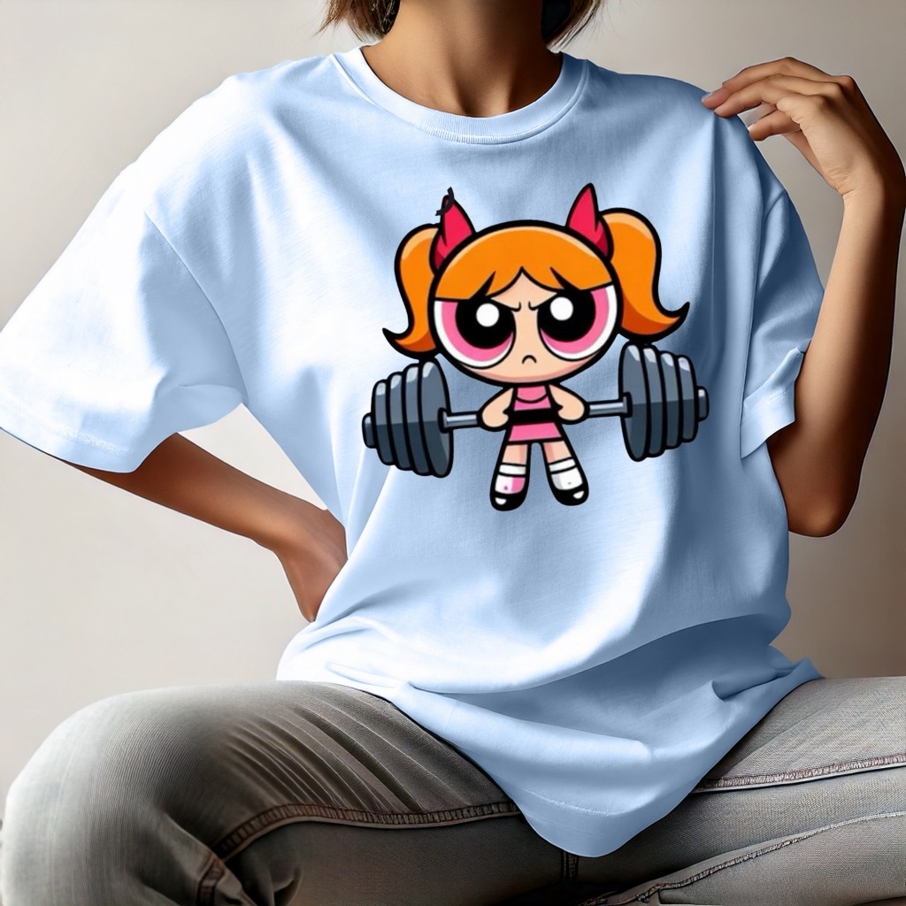 Camiseta Moda Academia Meninas Super Poderosas Florzinha Camisa 100% Algodão Premium Desenho Plus